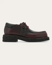 Ferragamo Uomo Derby allacciata Rosso Rosso