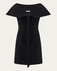 Ferragamo Donna Giacca smanicata in gabardina stretch Nero Nero