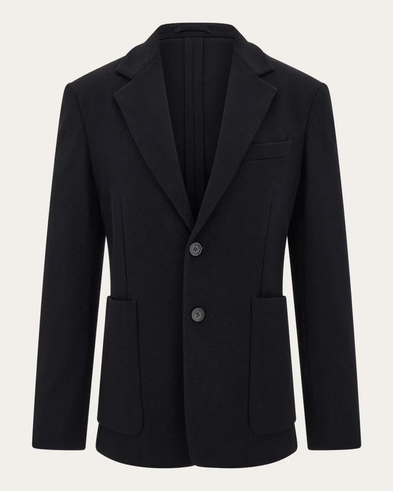 Ferragamo Uomo Blazer monopetto in jersey Nero Nero