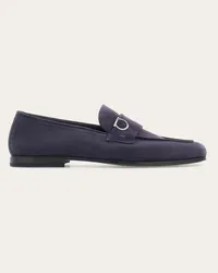 Ferragamo Uomo Mocassino ornamento Gancini Blu Blu