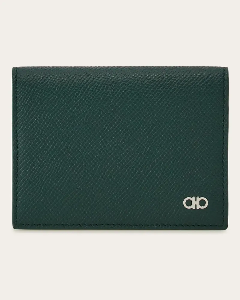 Ferragamo Uomo Porta carte di credito Gancini Verde Verde