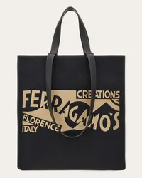 Ferragamo Uomo Tote bag con logo Nero Nero