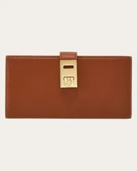 Ferragamo Donna Portafoglio continental Hug Marrone Marrone