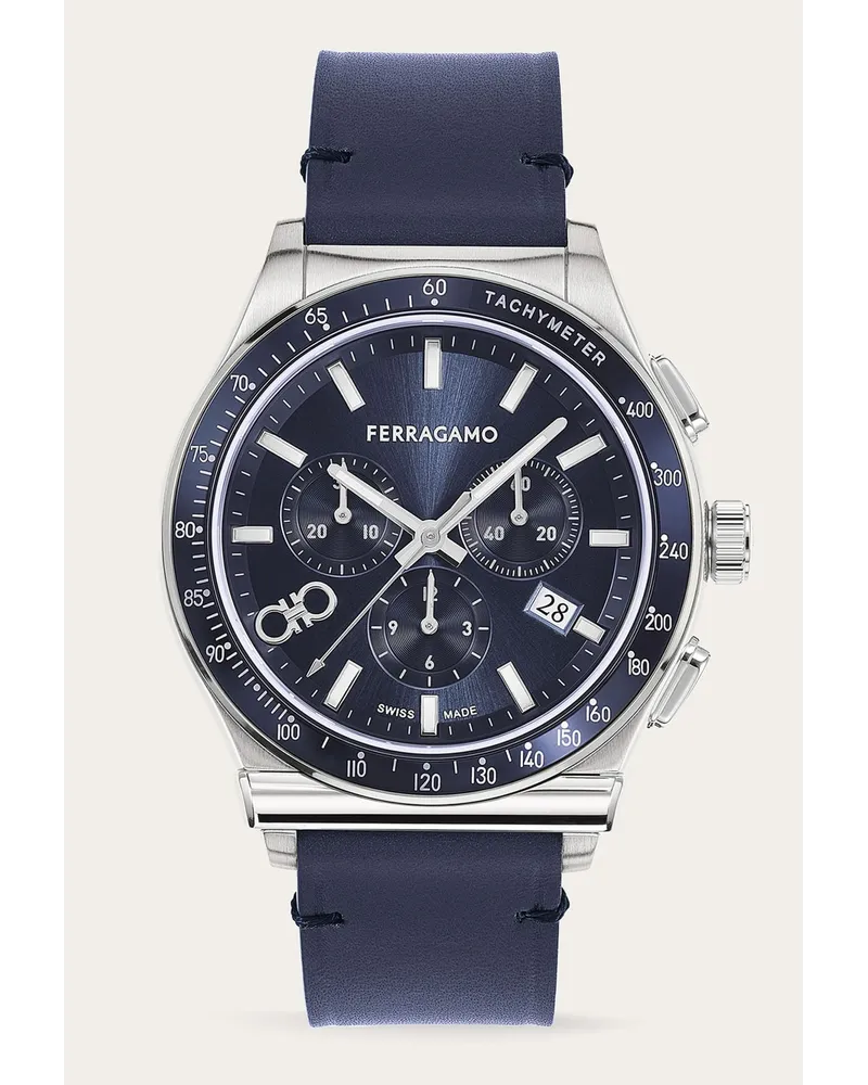 Ferragamo Uomo Orologio Ferragamo 1927 Chrono Blu Blu