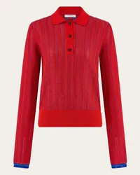 Ferragamo Donna Polo con manica lunga Rosso Rosso