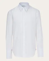 Ferragamo Uomo Camicia sportiva con manica lunga Bianco Bianco