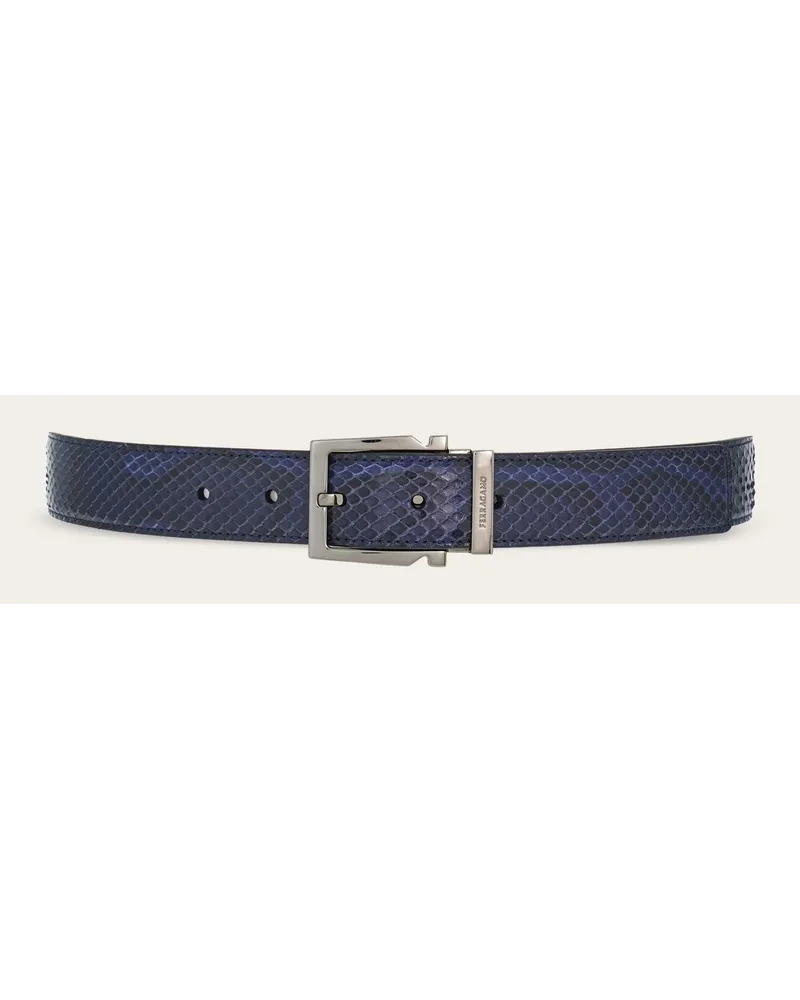 Ferragamo Uomo Cintura regolabile Blu Blu