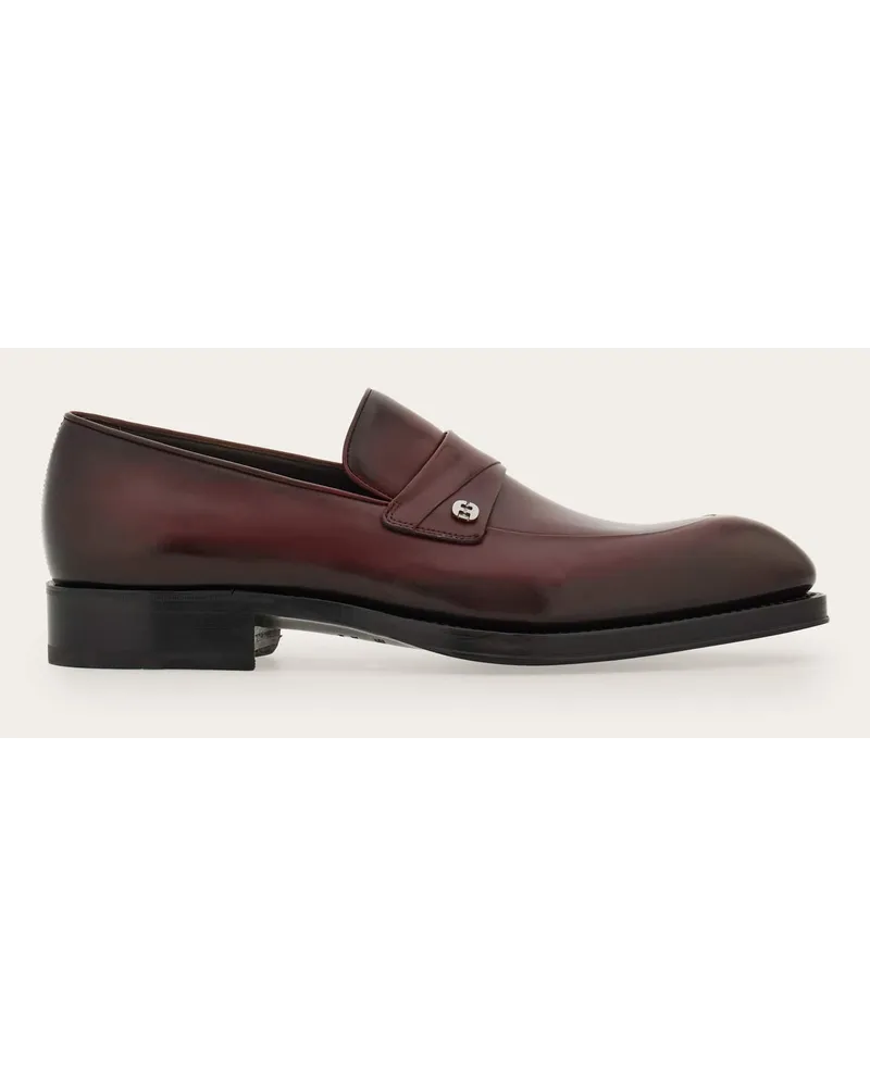 Ferragamo Uomo Mocassino Tramezza Rosso Rosso