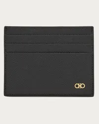 Ferragamo Uomo Porta carte di credito Gancini Nero Nero