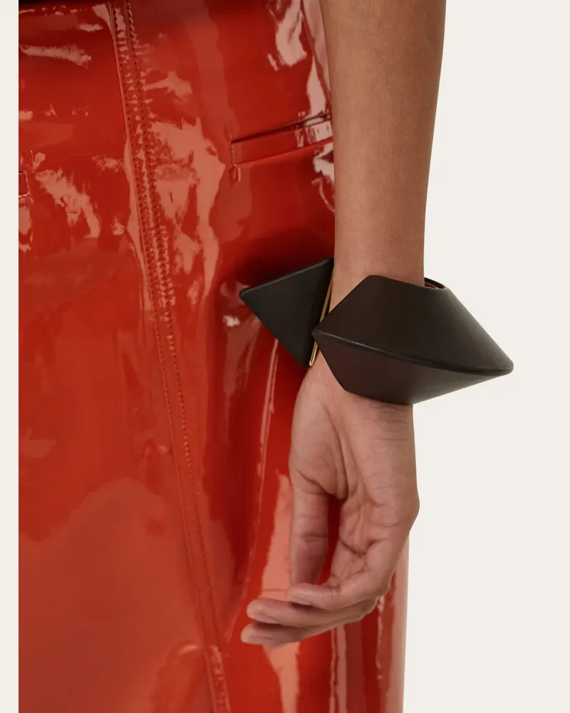 Ferragamo Donna Bracciale sagomato (M) Marrone Marrone