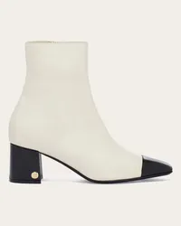 Ferragamo Donna Stivaletto con intarsio Bianco Bianco