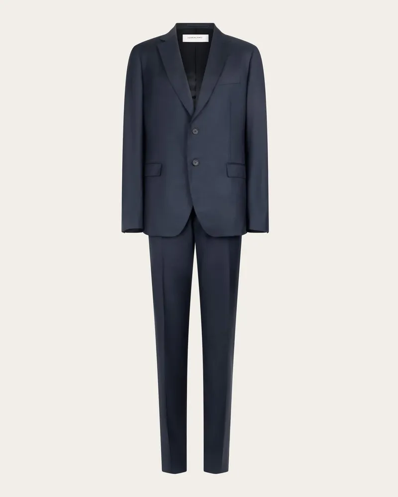 Ferragamo Uomo Abito monopetto Blu Blu