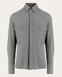 Ferragamo Uomo Camicia in jersey Grigio Grigio