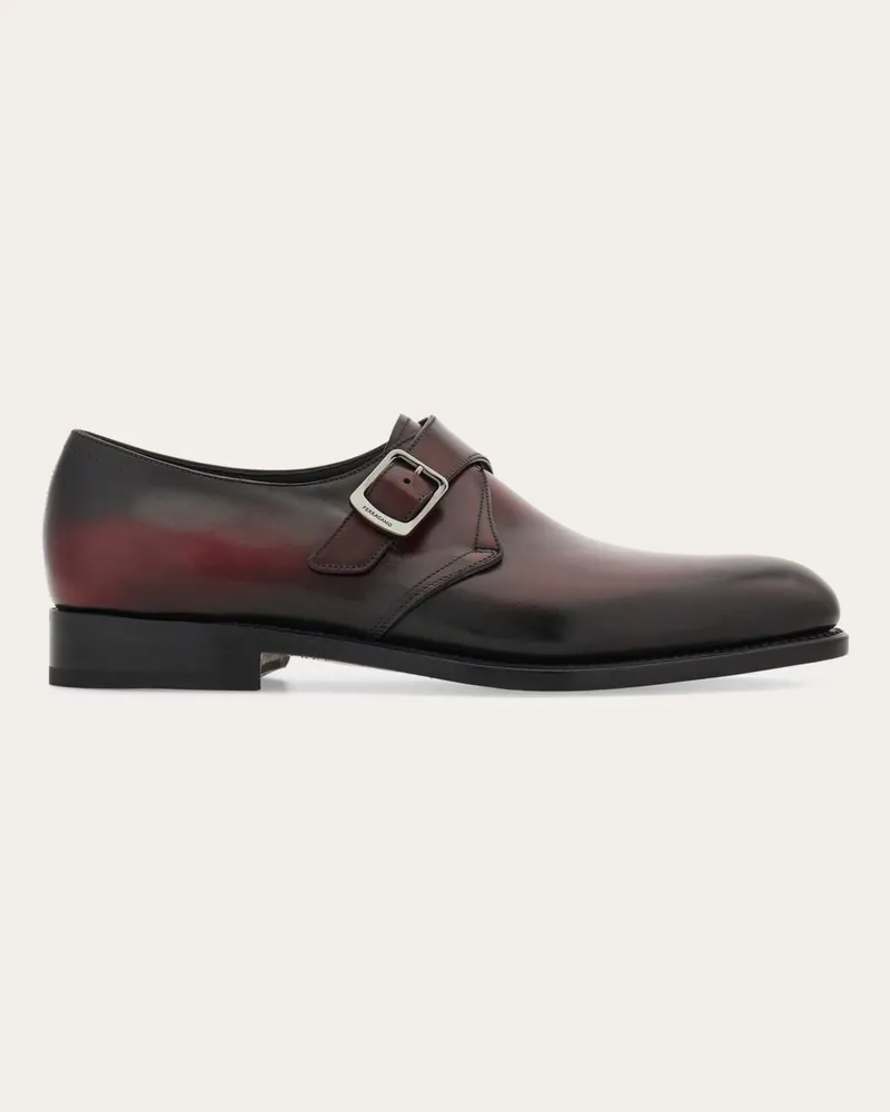 Ferragamo Uomo Single monkstrap Tramezza Rosso Rosso