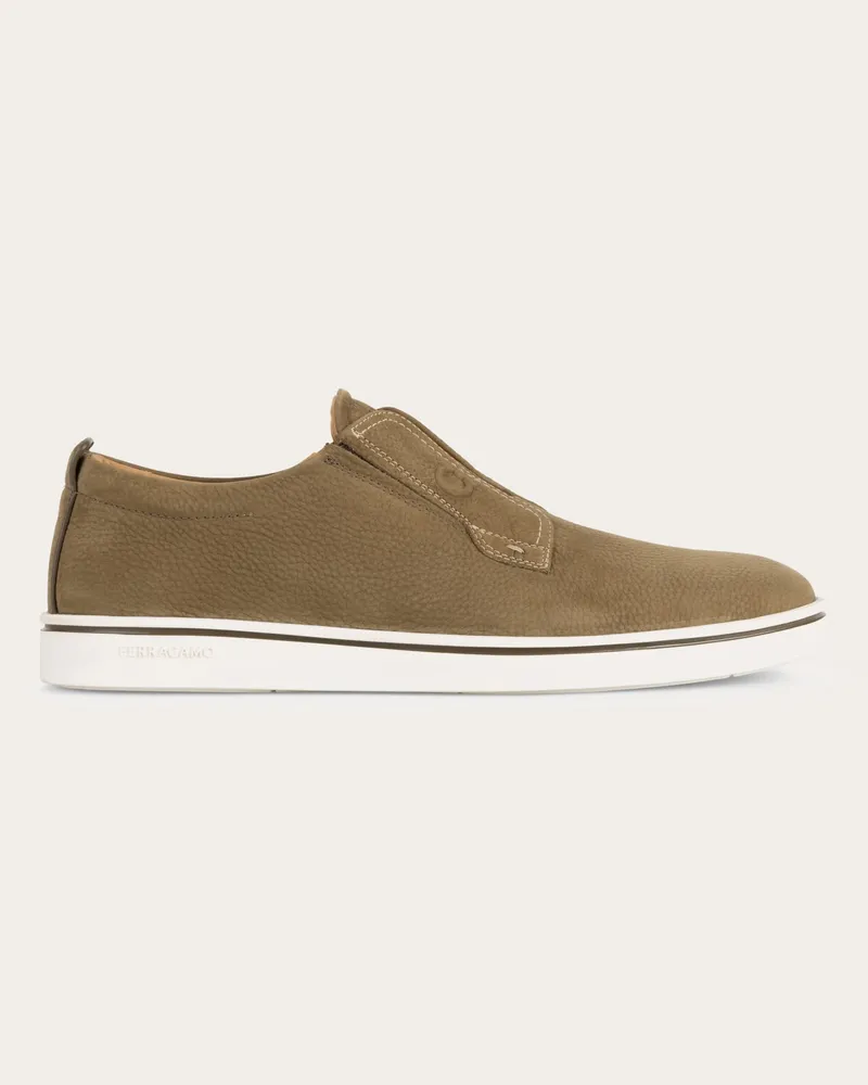 Ferragamo Uomo Derby slip on Marrone Marrone