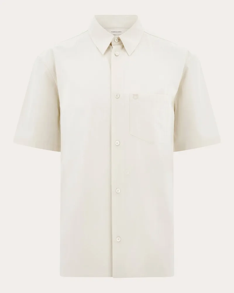 Ferragamo Uomo Camicia a manica corta Bianco Bianco