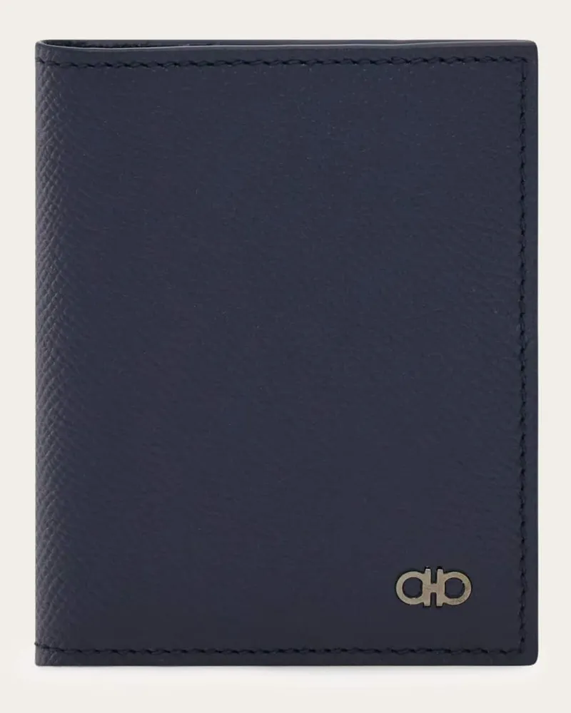 Ferragamo Uomo Porta carte di credito Gancini Blu Blu