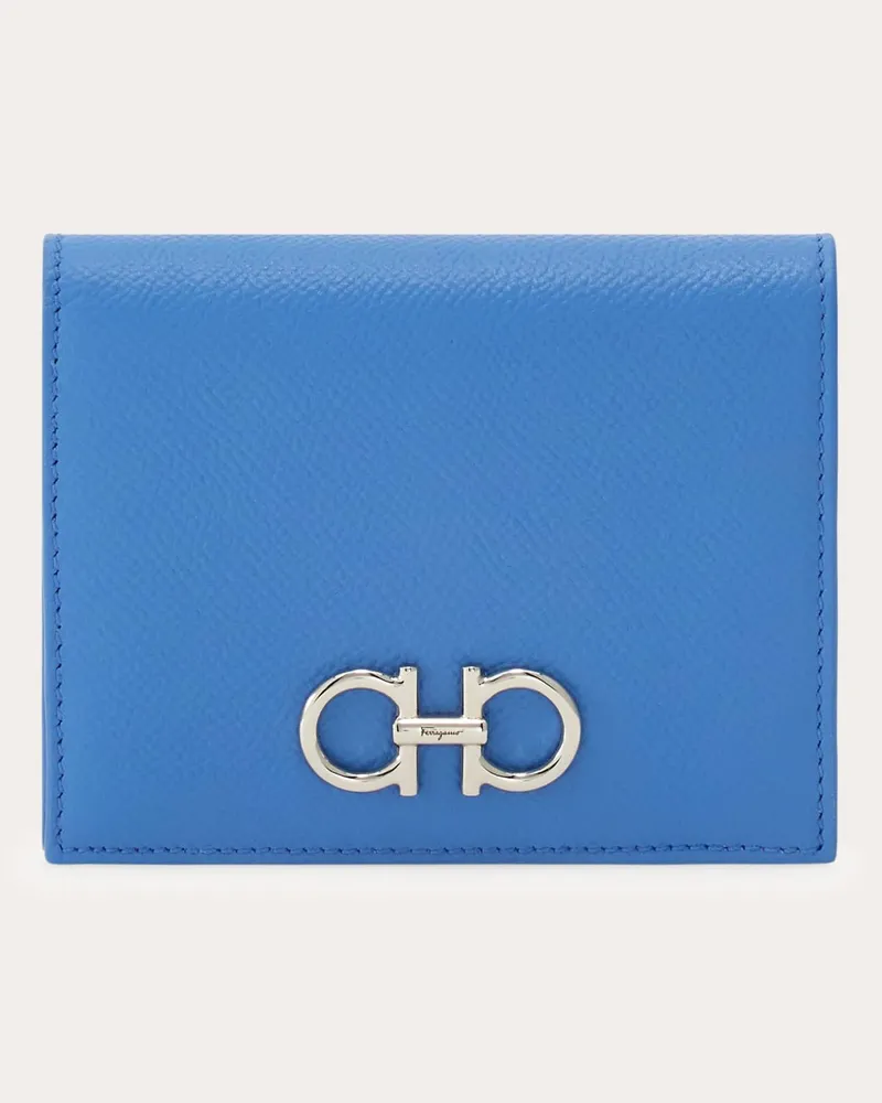 Ferragamo Donna Portafoglio compatto Gancini Blu Blu
