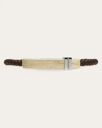 Ferragamo Uomo Bracciale intrecciato con fascetta - (L) Marrone Marrone