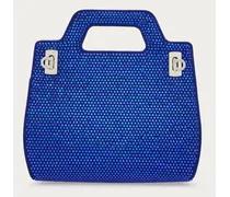 Donna Mini bag Wanda con cristalli Blu