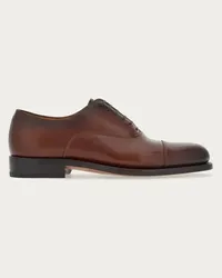 Ferragamo Uomo Oxford Tramezza con toe cap Marrone Marrone