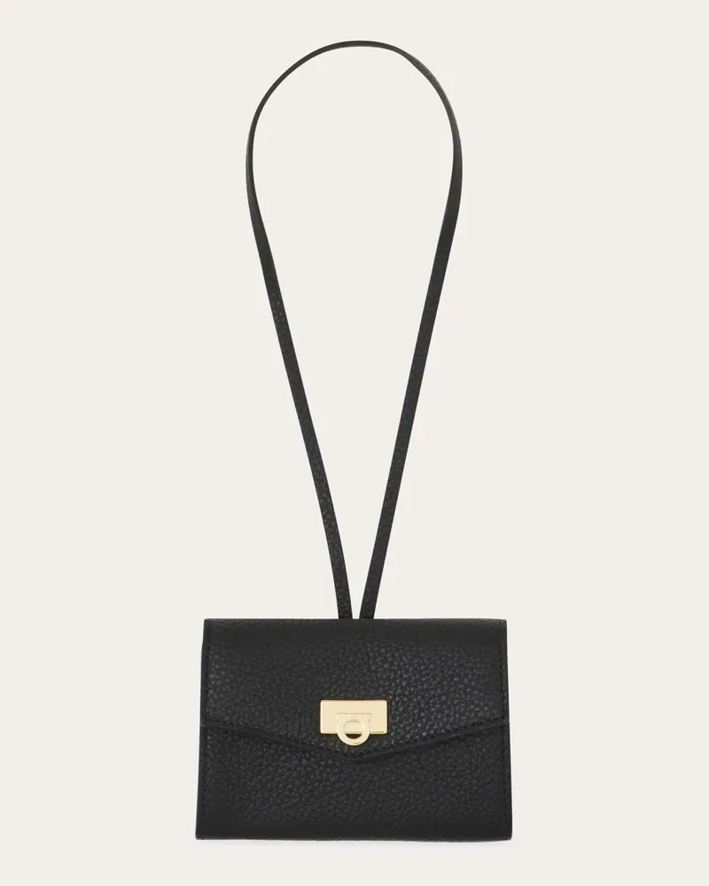 Ferragamo Donna Charm porta carte Nero Nero