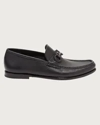 Ferragamo Uomo Mocassino ornamento Gancini Nero Nero