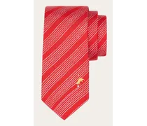 Uomo Cravatta in seta stampa Gomitolo Rosso