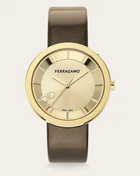 Ferragamo Donna Orologio Ferragamo Curve Marrone Marrone