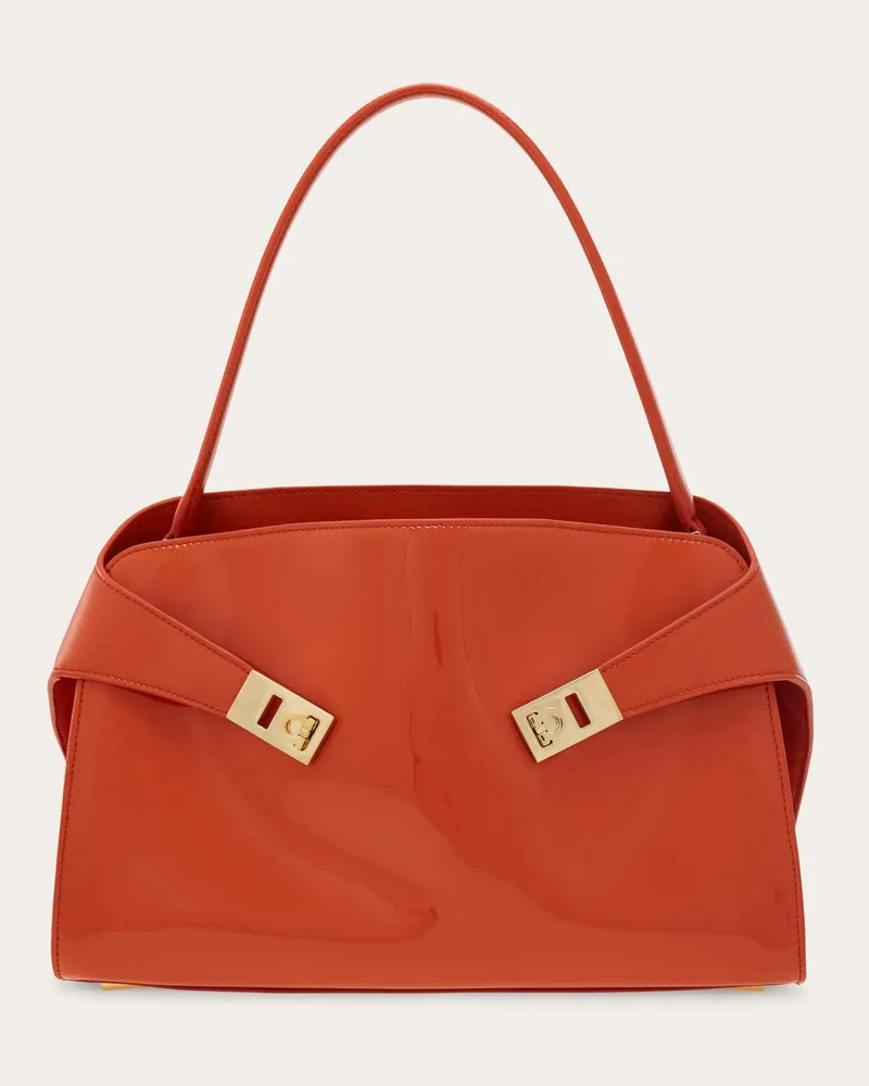 Ferragamo Donna Borsa a spalla Hug soft (M) Arancione Arancione