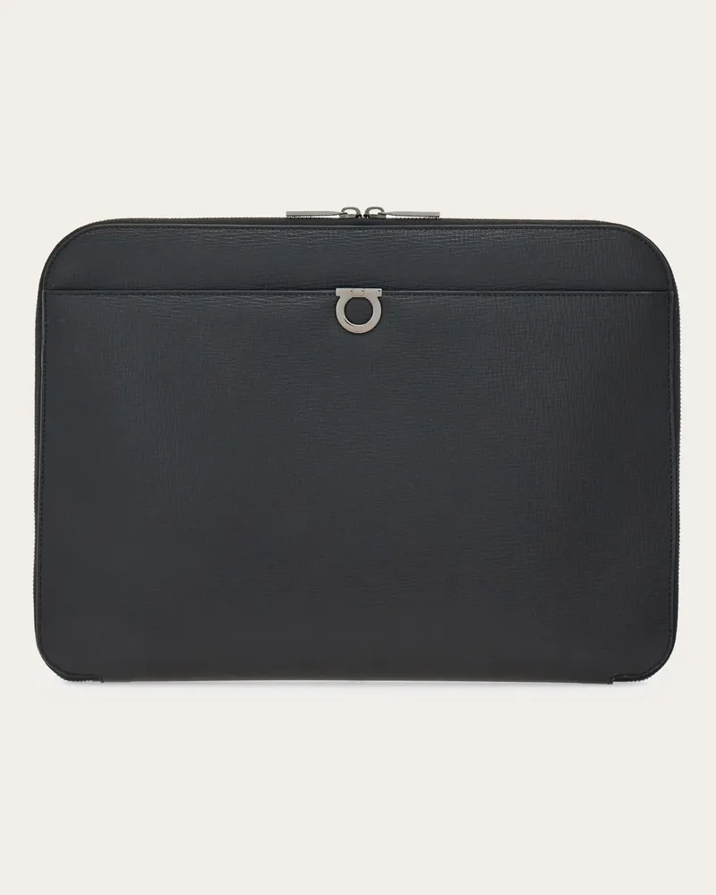 Ferragamo Uomo Porta documenti Gancini Nero Nero