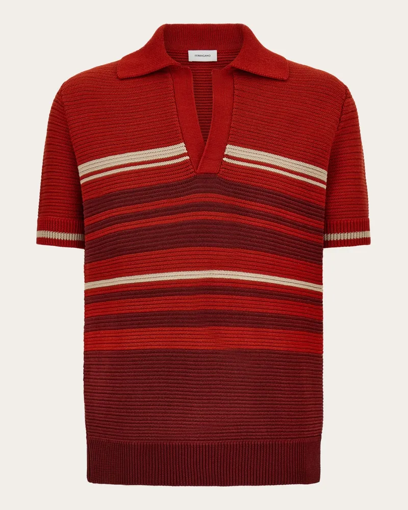 Ferragamo Uomo Polo in maglia Marrone Marrone