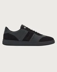 Ferragamo Uomo Sneaker bassa con firma Nero Nero