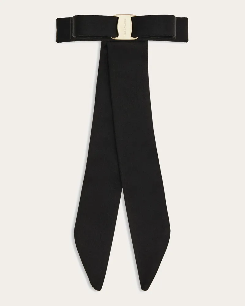Ferragamo Donna Fermaglio fiocco Vara Nero Nero