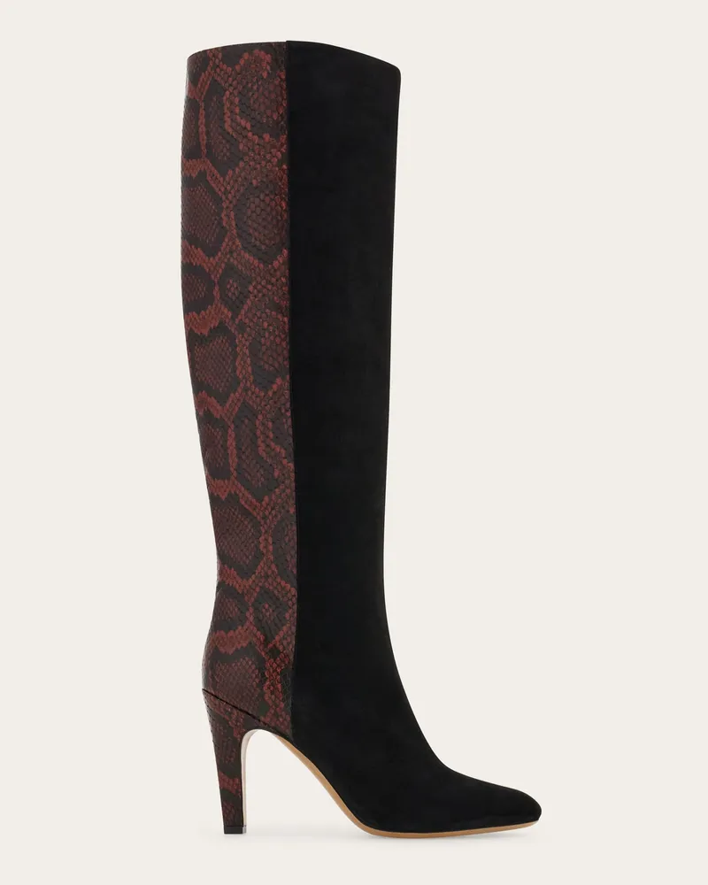 Ferragamo Donna Stivale con tacco Nero Nero