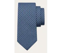 Uomo Cravatta in seta stampa Cerchio Blu