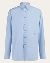 Ferragamo Uomo Camicia a manica lunga Blu Blu