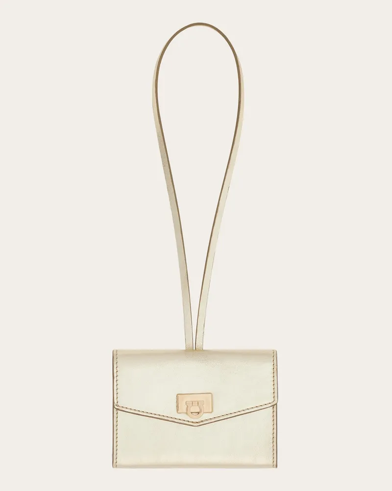 Ferragamo Donna Charm porta carte Oro Oro