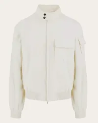 Ferragamo Uomo Bomber corto Bianco Bianco