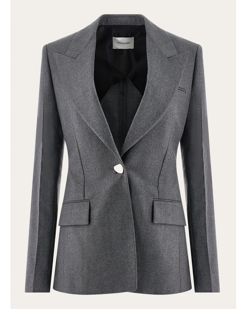 Ferragamo Donna Blazer monopetto Grigio Grigio