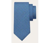 Uomo Cravatta in seta stampa Cerchio Blu