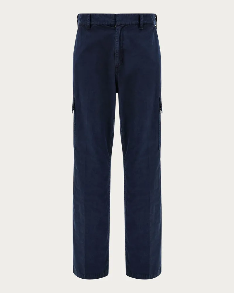 Ferragamo Uomo Pantalone cargo Blu Blu