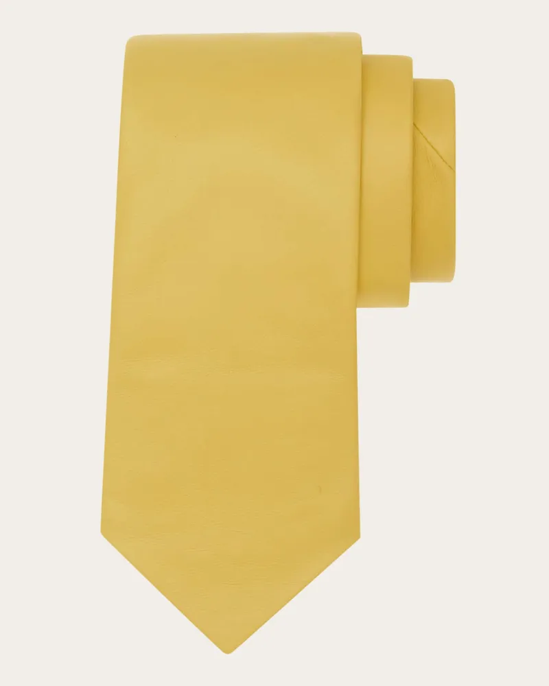 Ferragamo Uomo Cravatta in nappa Giallo Giallo