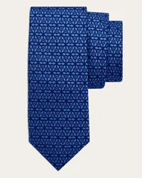 Ferragamo Uomo Cravatta in seta jacquard Blu Blu