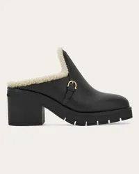 Ferragamo Donna Sabot foderato in merinos Nero Nero