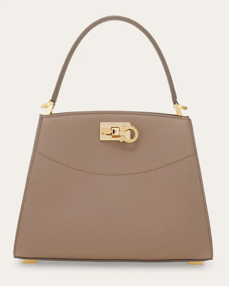 Ferragamo Donna New Ferragamo Studio box bag (XS) Beige Beige