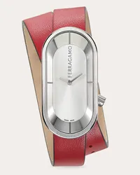 Ferragamo Donna Orologio Ferragamo Curve Rosso Rosso