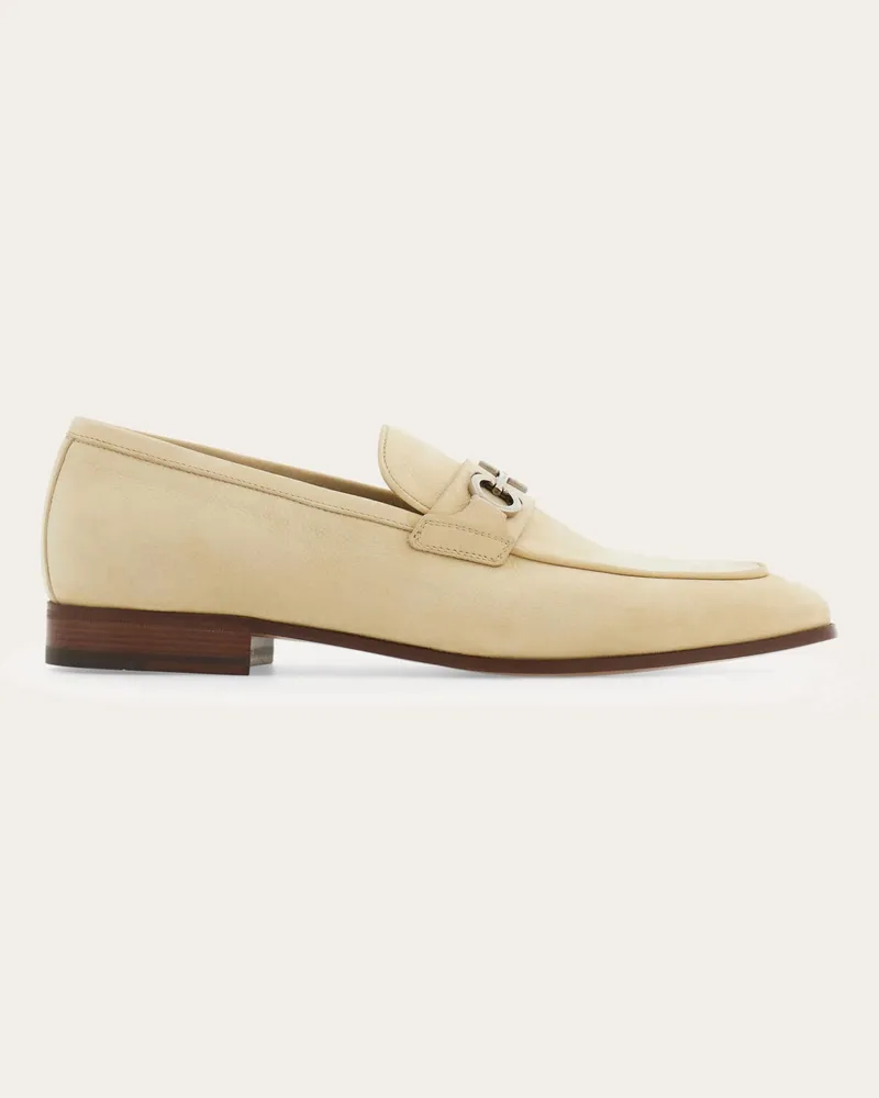 Ferragamo Uomo Mocassino ornamento Gancini Beige Beige