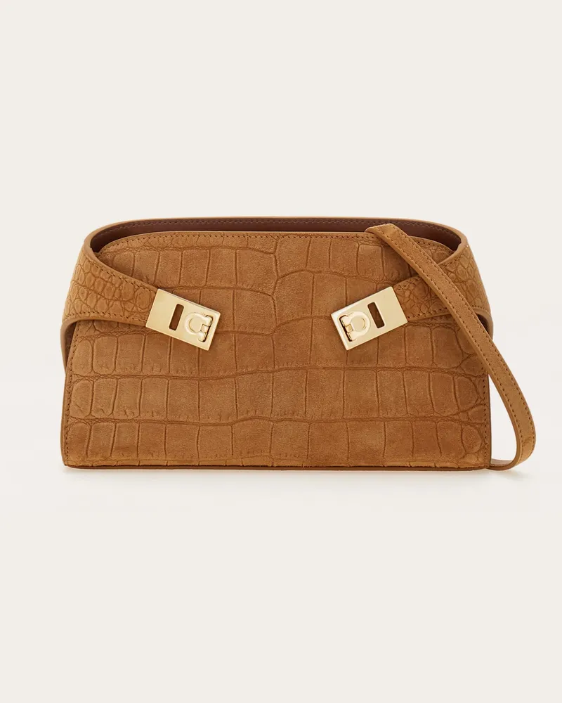 Ferragamo Donna Mini borsa a tracolla Hug Marrone Marrone