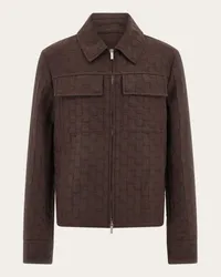 Ferragamo Uomo Blouson in tessuto Ferragamo Monogram Marrone Marrone